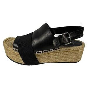 BALENCIAGA - Black Leather Chemical Fiber Women's Sandals 170-032125